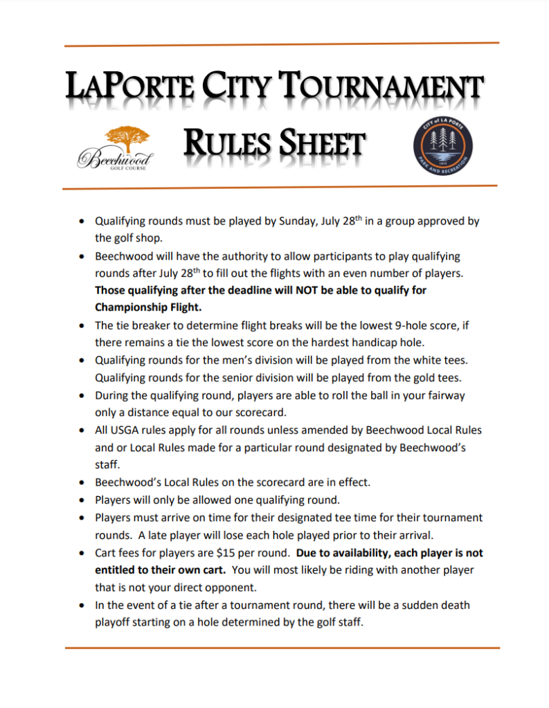 Laporte City Golf Tournament Beechwood Golf Course Laporte City Golf Tournament Beechwood Golf Course