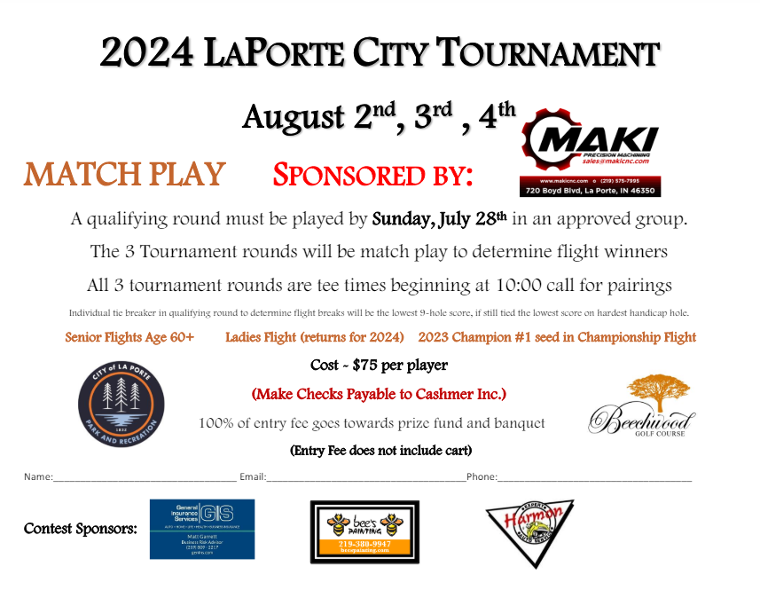 Laporte City Golf Tournament Beechwood Golf Course Laporte City Golf Tournament Beechwood Golf Course